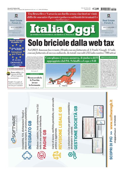 Italia oggi : quotidiano di economia finanza e politica